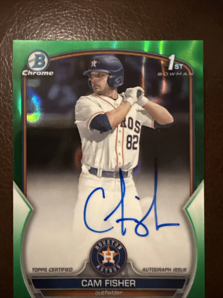 2023 Bowman Draft - Chrome Prospect Autographs Cam Fisher #CDA-CFI Green... - Image 2 of 4