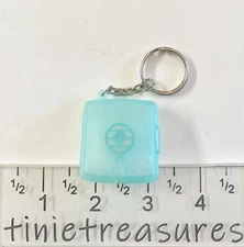 Tupperware keychain Mini Press light up blue Rare tinietreasures