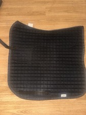 Albion Black Dressage Square Saddle Pad Full Wool Mix Padding