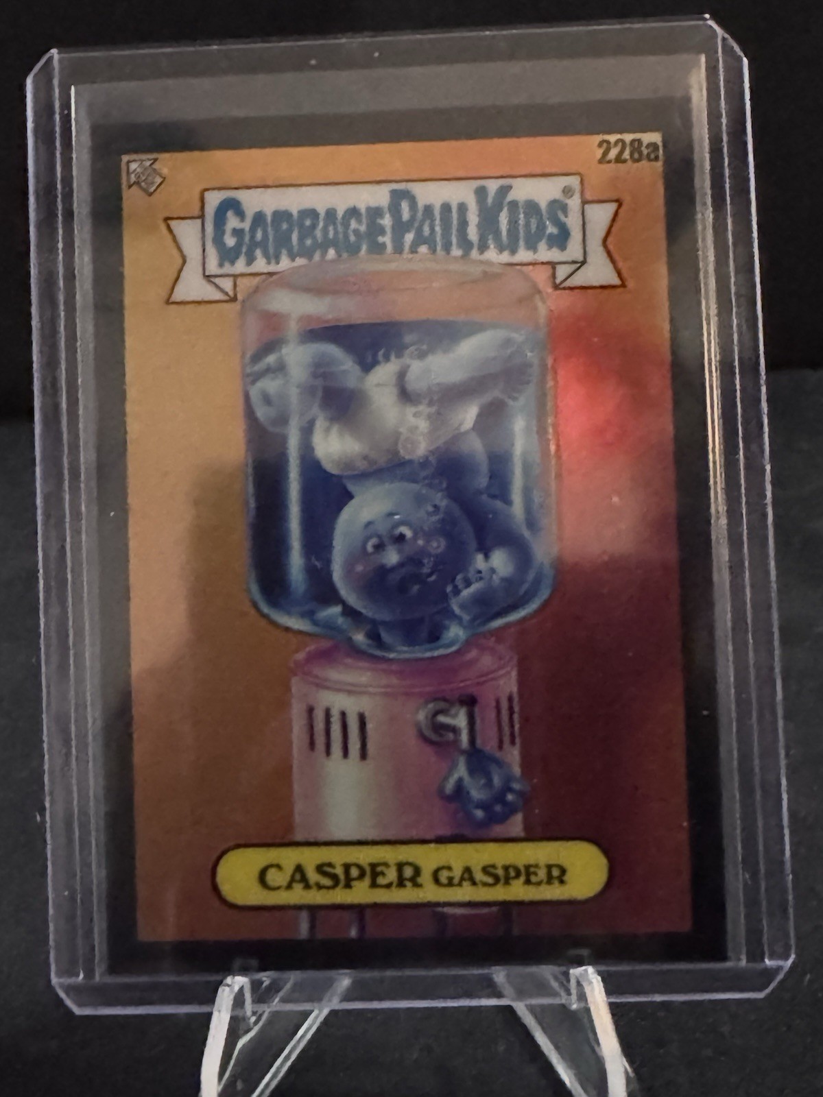 2023 Topps Garbage Pail Kids Chrome Black #228a Casper Gasper front