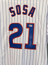 Sammy Sosa Autographed SIGNED Chicago Cubs Majestic Jersey - Beckett 171792