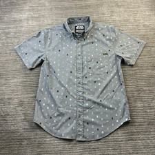 Rsvlts Shirt Mens Medium Gray Button Up Star Wars Kunuflex Lil Troopers