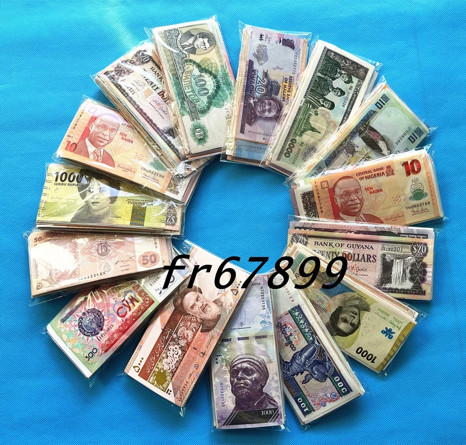 100 Different world paper money collection, UNC genuine banknotes. High Quality! - Image 2 of 4