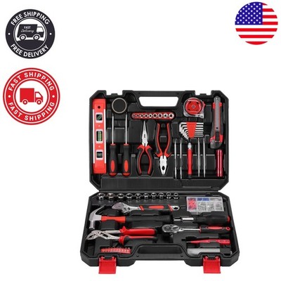 Comprehensive 120-Piece Tool Kit with Portable Storage Case, Ideal for Home Use