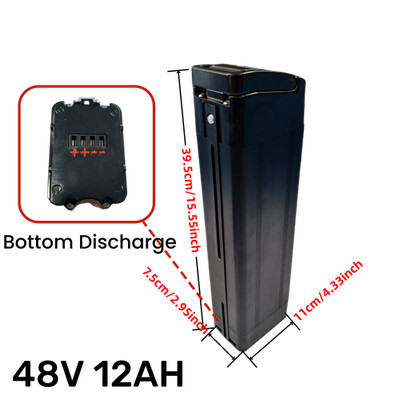 48V 12Ah EBIKE Battery Lithium Ion BMS Electric Powered Bicycle Bottom Discharge