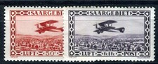 SAAR 1928 126-127 * SATZ FLUGPOST TADELLOS (F4089