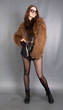 17592 NEW AMAZING REAL SILVER SAGA FURS FOX COAT JACKET PELZ BEAUTIFUL SIZE M