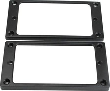 Guyker Flat Metal Humbucker Pickup Mounting Ring 92.49mm x 37.19mm, Black - 2