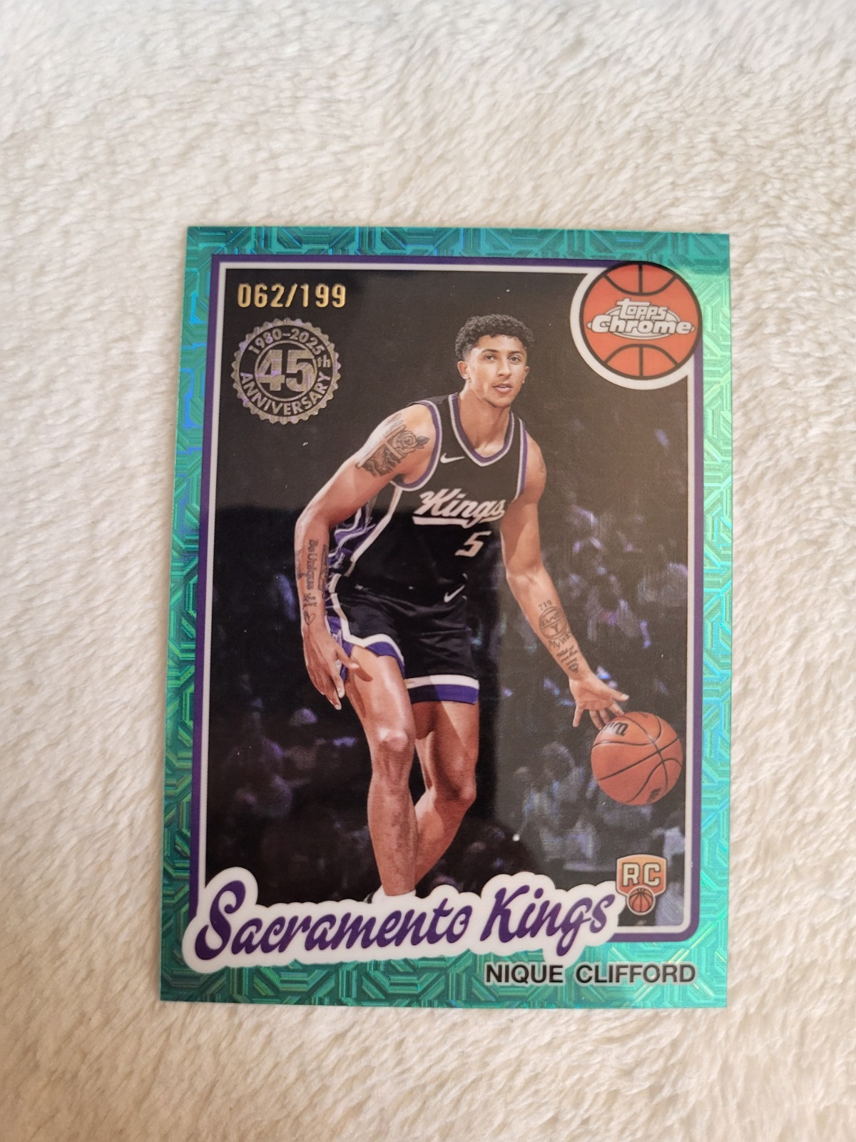 2025-26 Topps Silver Pack 1980-81 Chrome #TC-NC Nique Clifford RC Aqua /199 SP