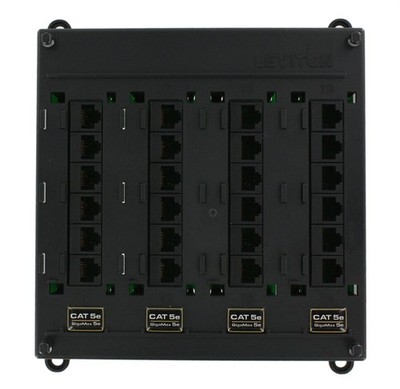 Leviton EB 24-Port Cat5E Patch Panel Twist Mount, 476TM-524