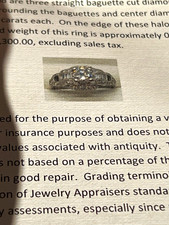 14k White Gold Diamond Halo Engagement Ring GIA 1.00-1.24 ctw Size 6.5