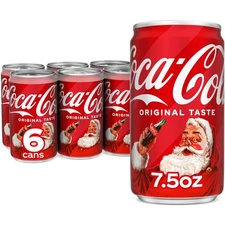 6-Pack Classic Cola Mini Cans - 7.5 fl oz for Effervescent Enjoyment Anywhere