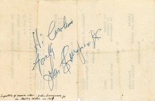 John Barrymore Jr. - Signed Page