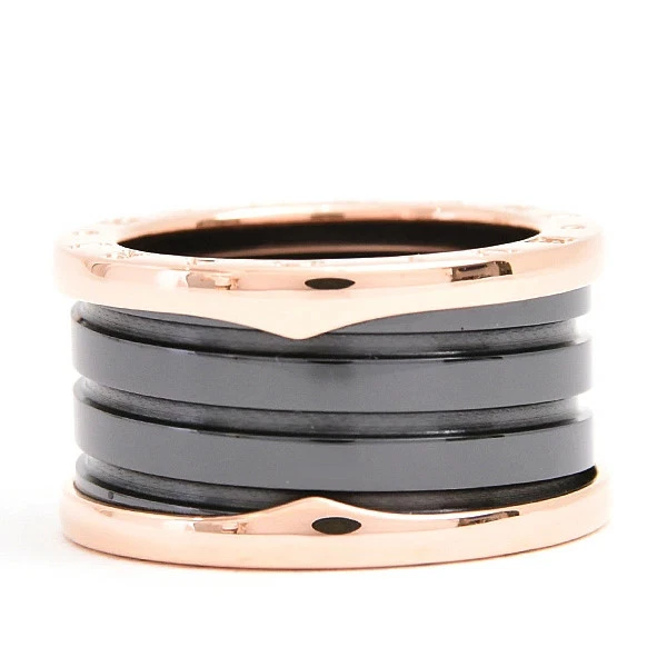 Anillo de cerámica Bulgari B-ZERO1 oro rosa 53 talla 12 usado - auténtico de Japón Foto 2 de 4