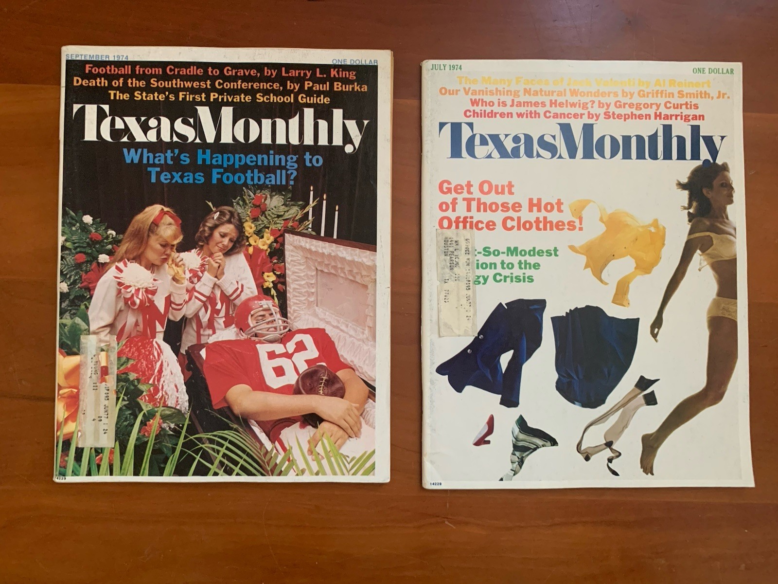Texas Monthly - 1974 - July &Amp; Sept - Texas Football