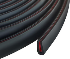1/16" Rubber Edge Trim, Flexible Self Adhesive U Channel Edge Guards, 10Ft Edg