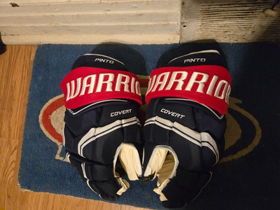 NEW SHANE PINTO TEAM USA 14'' HOCKEY GLOVES 14'' PRO STOCK WARRIOR COVERT QRE