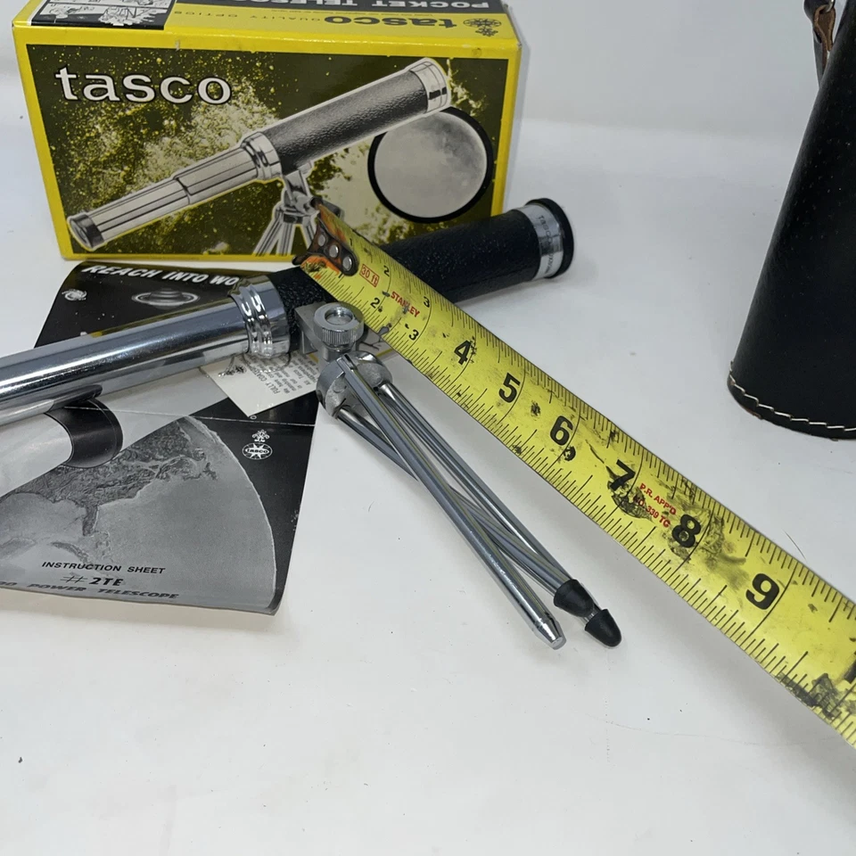 Telescopio cometa Tasco 2 TE 1966 RARO de colección en caja original Power JAPÓN Foto 4 de 4