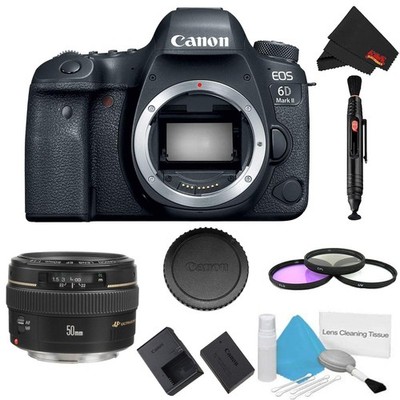 Canon EOS 6D Mark II DSLR Camera (Body Only) 3 Piece Filter Bundle + Canon EF