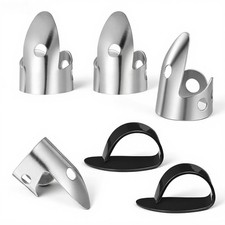 6 PCS Banjo Finger Picks, Stainless Steel and Plastic Adjustable one size