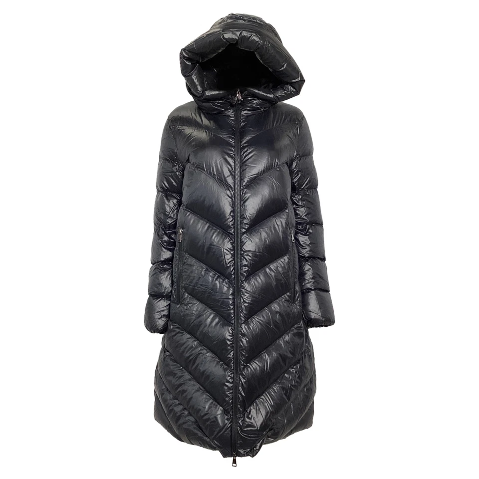 Moncler Long Cambales Down Coat In Nylon Women Black Xxl