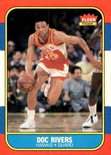 1986-87 Fleer Basketball #91 Doc Rivers Rookie Card RC. rookie card picture