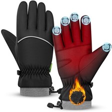 Thermal Winter Gloves, Waterresistant Touchscreen Warm Windproof Anti-Slip De...