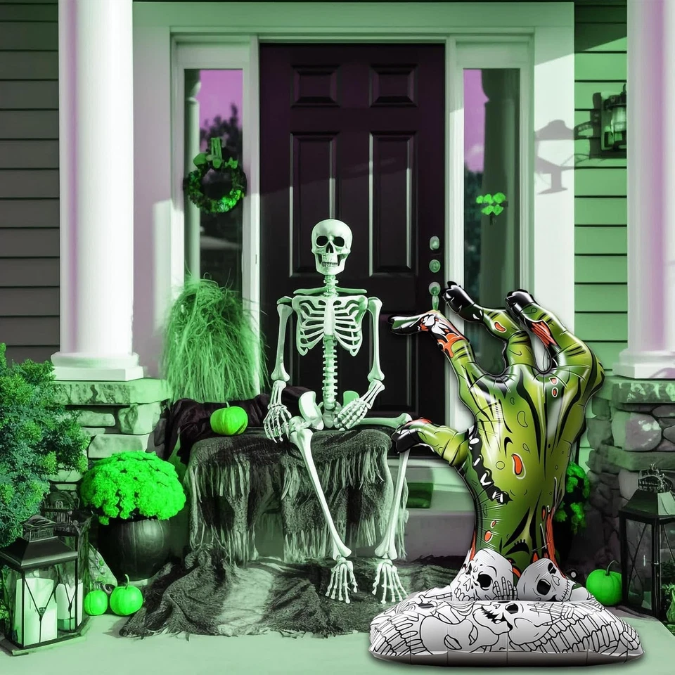 Zombie Balloon Halloween Inflatable Party Decoration Self Standing Huge x1 — 第 3/4 张图片