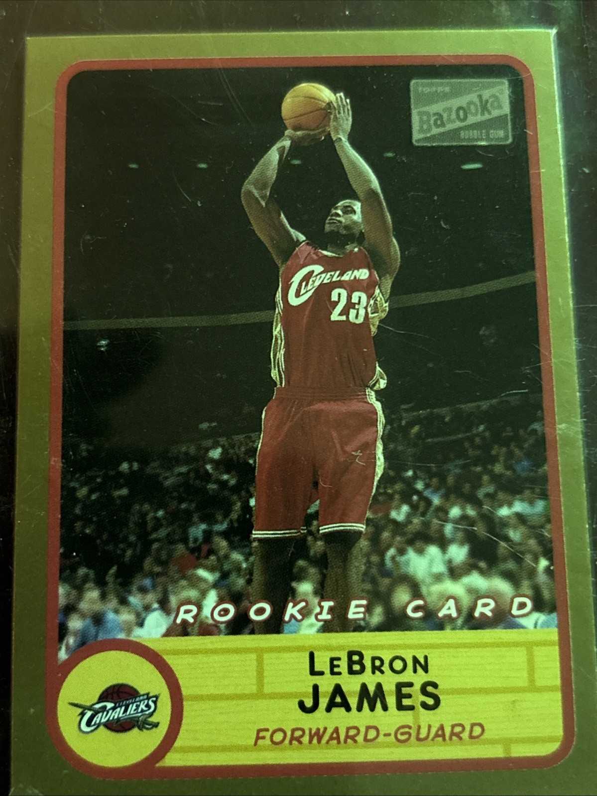 LeBron James 2003 Bazooka #223 Gold (Road Red Jersey) Price