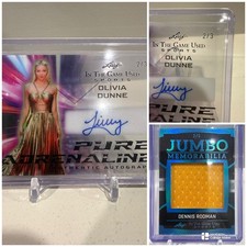 2025 Leaf In The Game Used Olivia Dunne /3 AUTO + Dennis Rodman Jumbo Jersey /6