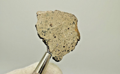 NWA 17758 Beautiful Howardite Meteorite 14.8 g end w fusion crust Asteroid Vesta