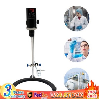 120W Electric Overhead Stirrer Max.40L Digital Lab Mixer Time & Speed Adjustable