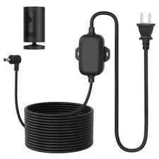 ALERTCAM Outdoor Power Adapter for Ring Stick Up Cam 25 feet, Black