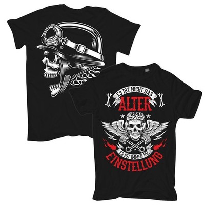 T-Shirt Biker Es ist nicht das Alter Es ist die Einstellung Motorrad S bis 10XL