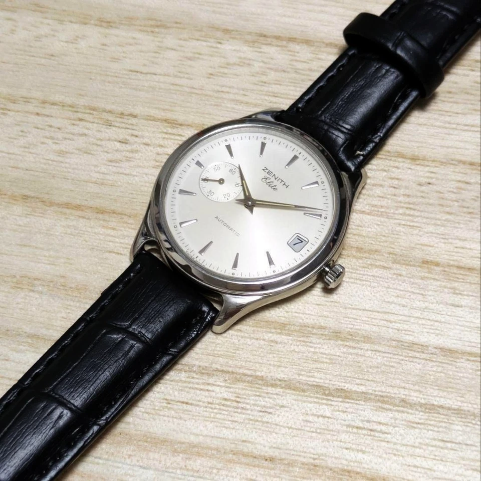 Reloj ZENITH Elite Segundero Pequeño Cal.680 Automático Esfera Blanca 36mm Exposición Foto 4 de 4