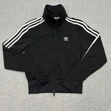 Adidas Superstar Track Jacket Kid XS Black White Stripes Logo Full Zip Mock Neck