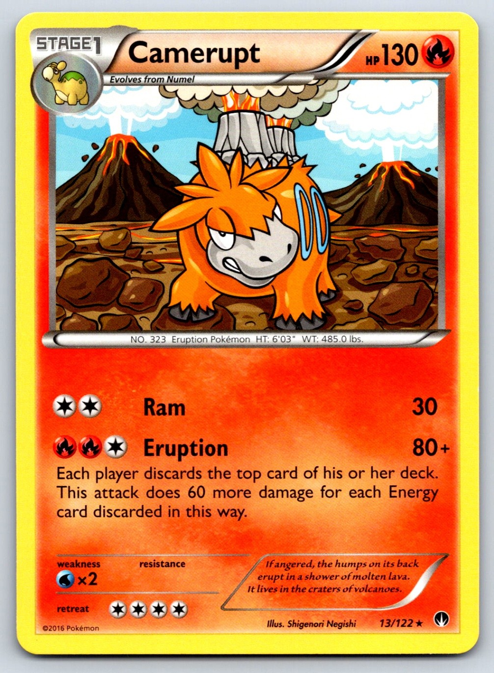 Camerupt - XY - BREAKpoint 13/122 Pokemon Card LP