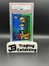 2025 Topps Chrome Marvel # 87 Valeria Richards *Blue & Green Shimmer* /199 PSA 8