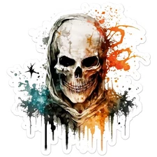 Halloween Skull Monster - Vinyl Decal Sticker - Car Window Laptop - ebn11905