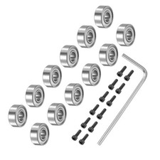 uxcell 12Pcs Bearing Accessory Kit 3/16" I.D. 1/2" OD Top Mounted Bearings for R