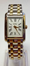 ESQ Swiss Movado Womens Watch Silver Gold ES293345582 New Battery