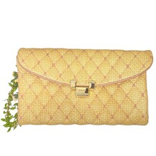 Red Valentino Quilted Clutch Bag Women Beige One Size