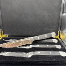 The Capital Grille Steak Knife Set 4 Knives  with Wood Box