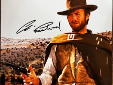 Foto/foto autografata 8x10 firmata Clint Eastwood Good Bad Ugly + certificato di autenticità