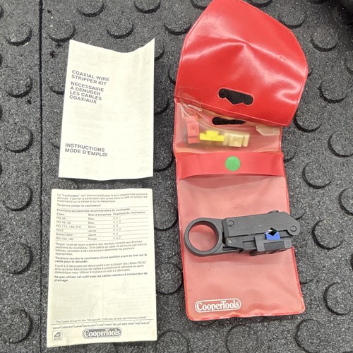 CooperTools Adjustable Coax Cable/Wire Stripper Kit for RG-6 RG-58 RG-59