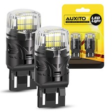 2x 7443 7440 Led White Strobe Flash Blinking Brake Stop Tail Parking Light Bulbs