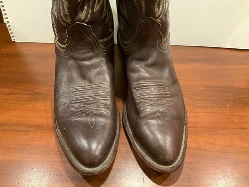 Nocona Cowboy Boots Men's Leather Western Brown Size 10.5 D Made USA Model 4704 - Picture 2 of 14
