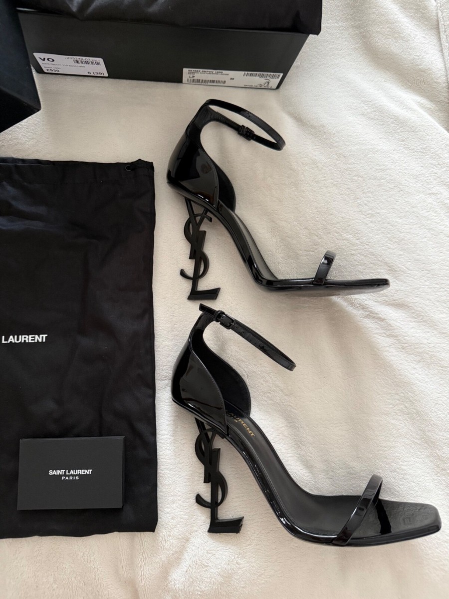Laurent Opyum Sandals Ysl Black Strap Heels Opyum Sandals In