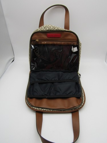 Tommy Hilfiger Women's Brown & Gold Logo Jacquard Small Tote Bag Handbag Purse - Picture 5 of 5
