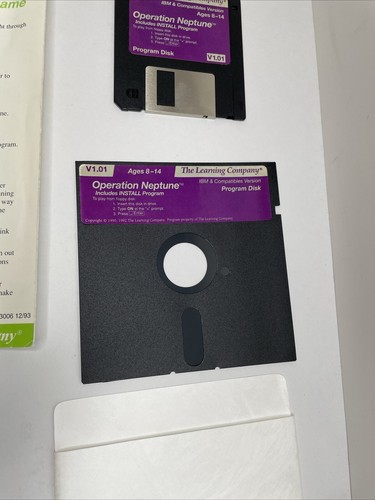 Operation Neptune PC Game IBM Tandy 3.5" 5.25" Discs 1992 - Picture 11 of 16